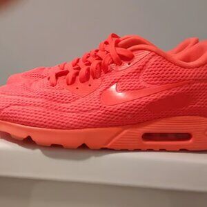Nike Air Max 90 Ultra Breathe Total Crimson Shoes 725222-800 Sneaker Size 15 EUC
